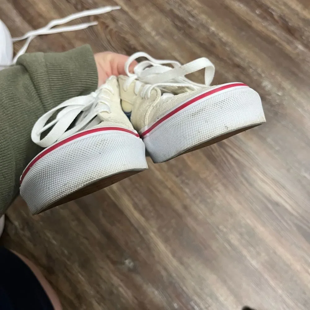 Vans Ivory Suede Sk8-Lo Flat Bottom Sneaker Size 7
